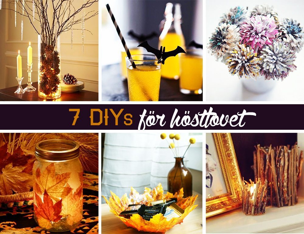 DIY: 7 pysseltips för höstlovet