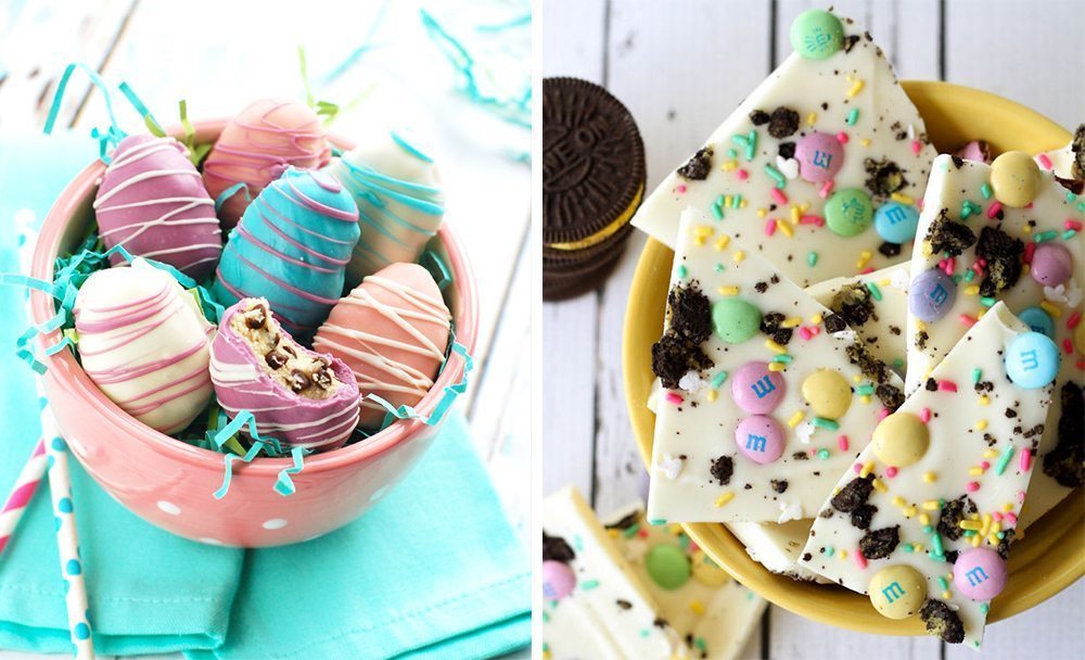 easter oreo bark