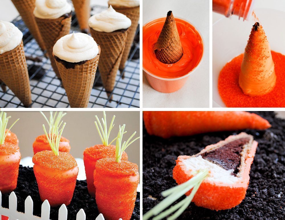 diy sparkling surprise carrot cupcakes