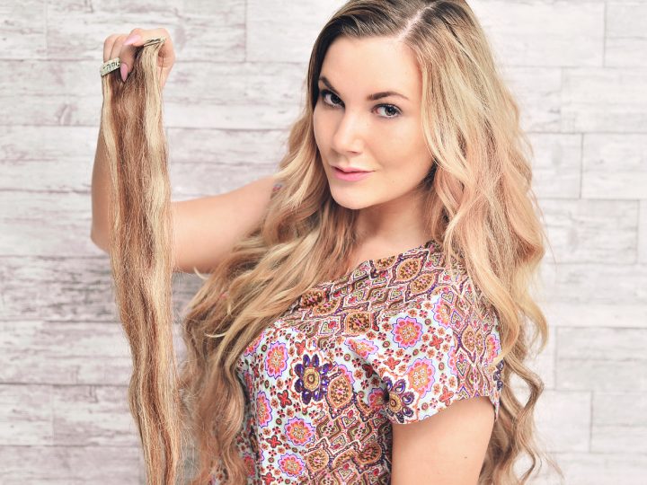 Clip-in Hair Extensions Rapunzel 60 cm Strawberry Brown Mix