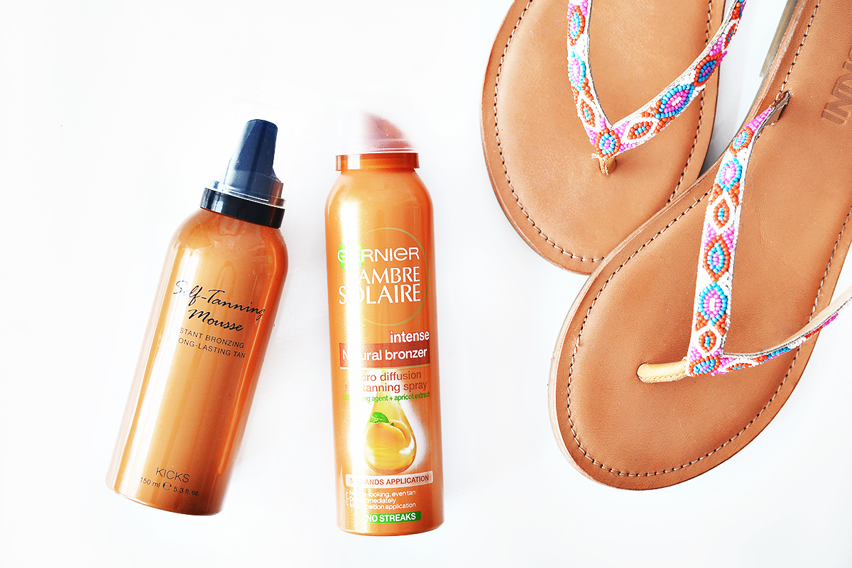 Kicks Self-Tanning Mousse +Garnier Intense Natural Bronzer