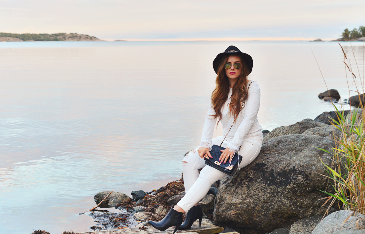 White & Black Outfit