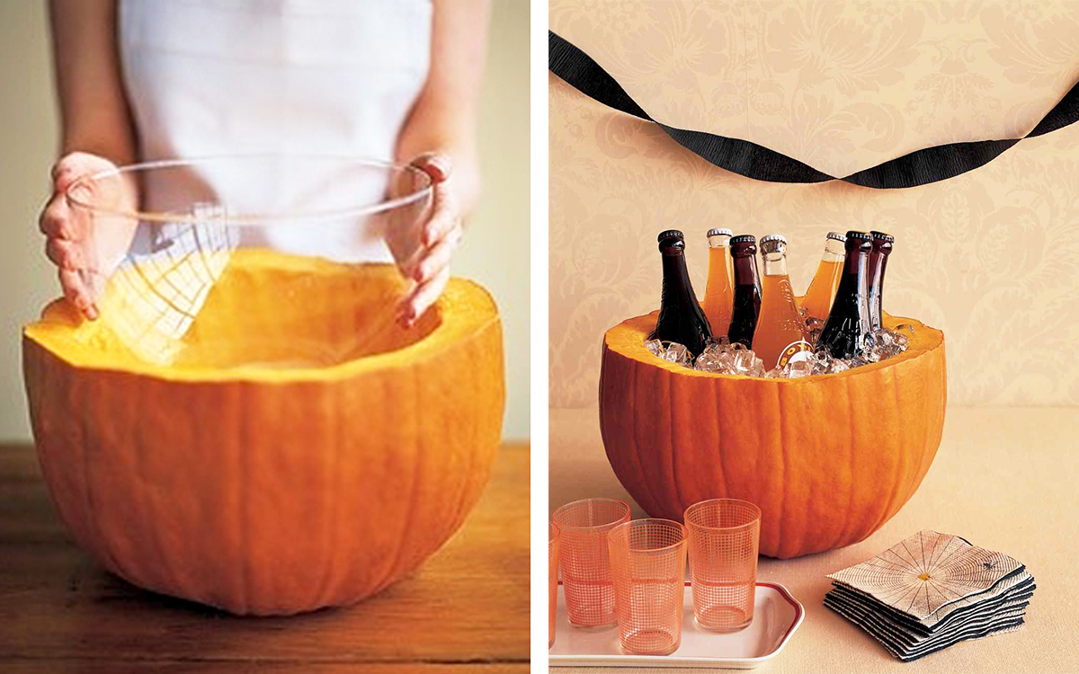 Pumpkin Party Cooler - Halloween hacks