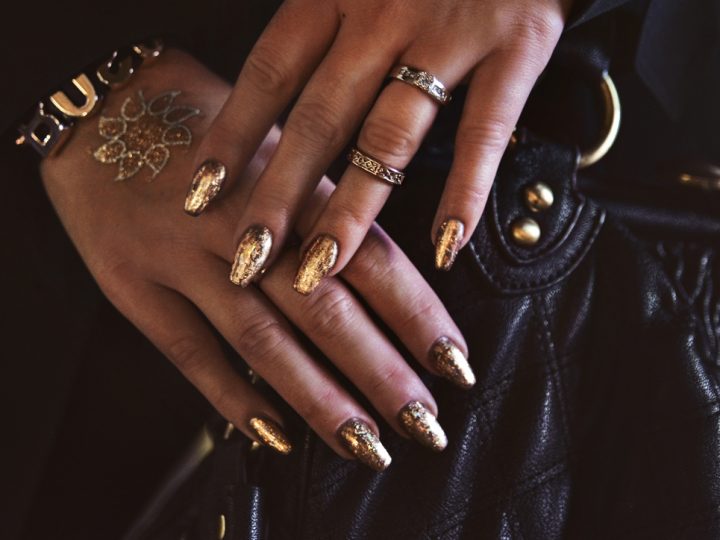 Gold Foil Nails