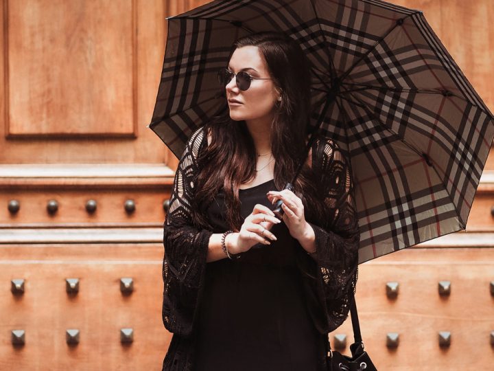 Burberry Umbrella Outfit in Rome