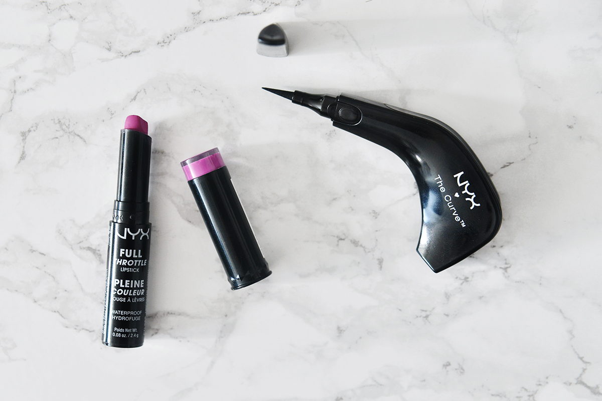 Nyx Full Throttle Lipstick & Nyx The Curve Eyeliner