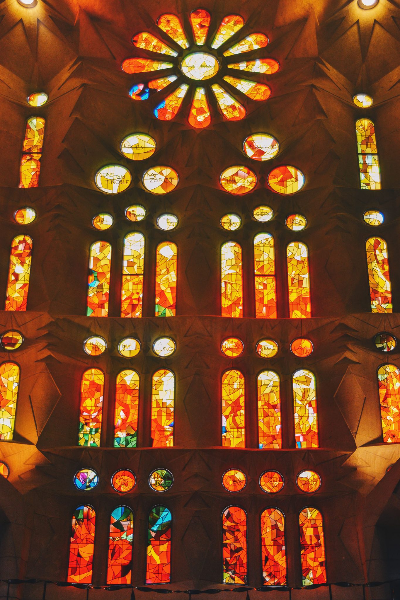 Beautiful colorful window in Barcelona