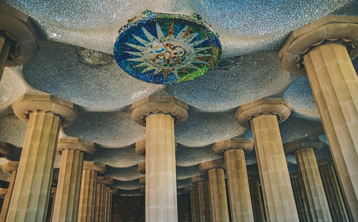 Park Guell Colorful Mosaic Work