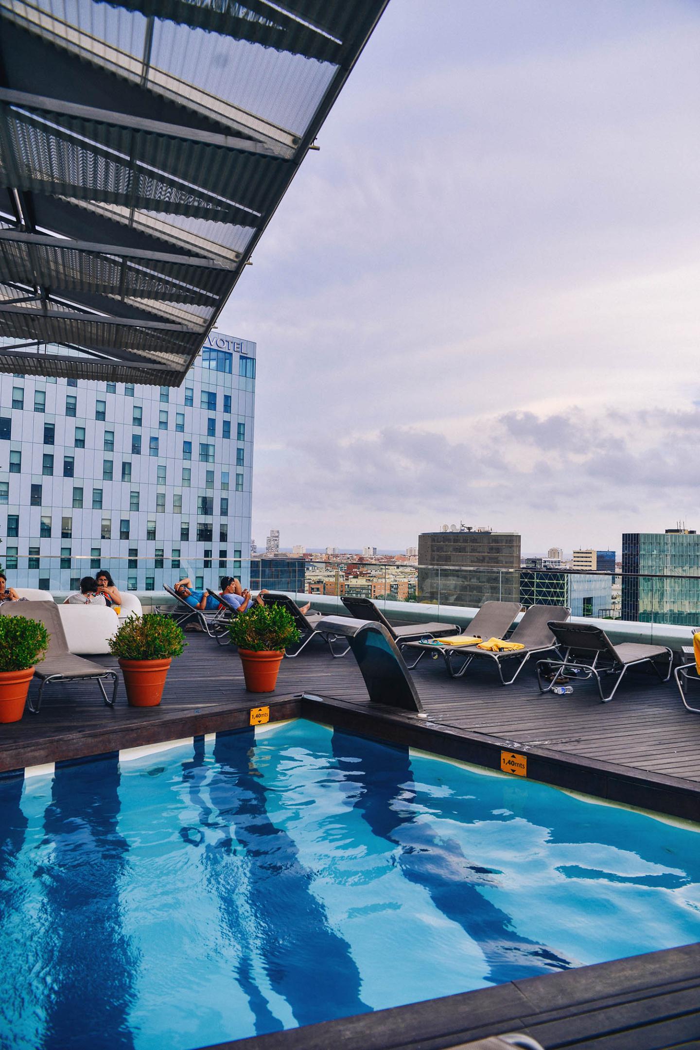 Rooftop pool at Hotel Silken Diagonal