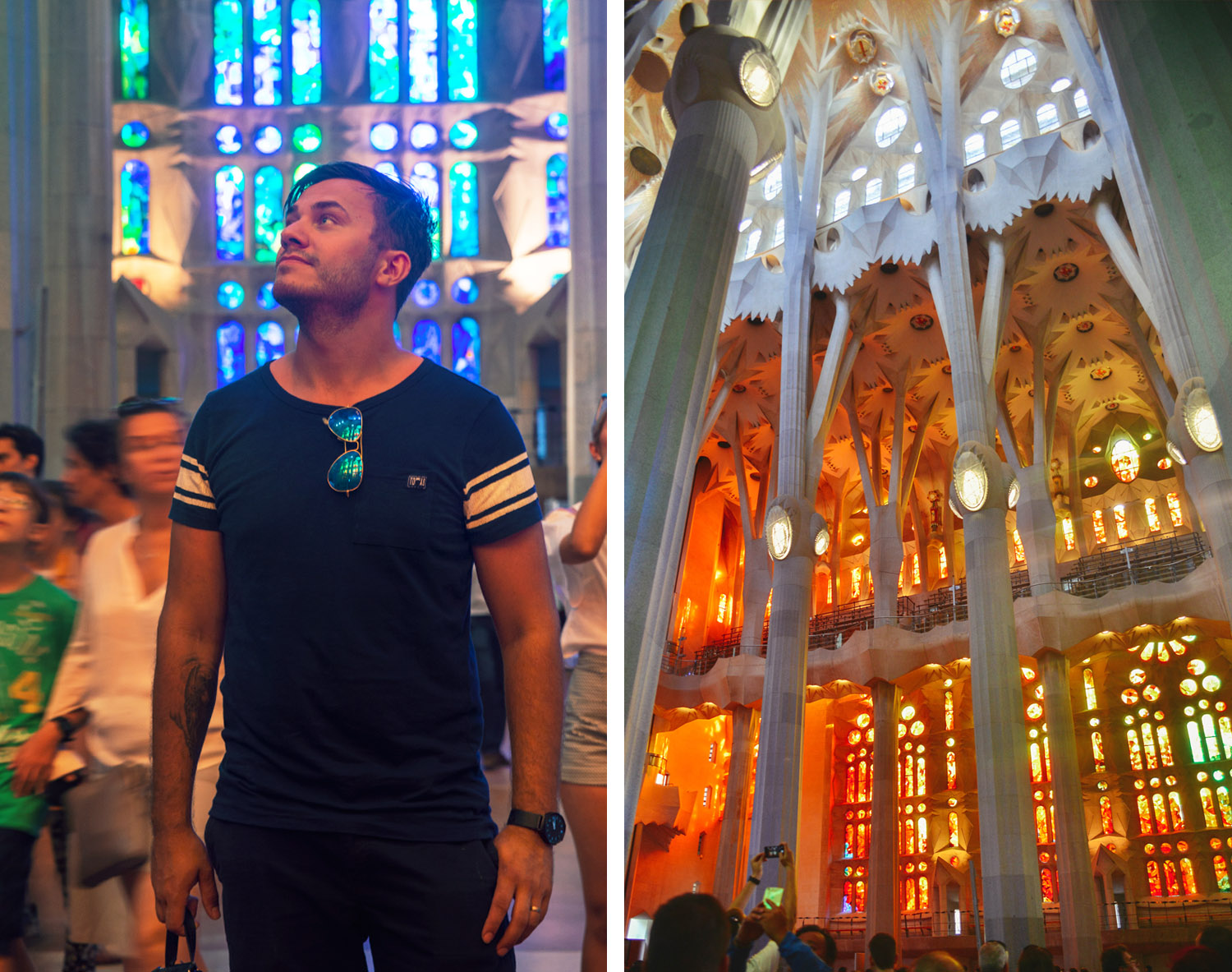 Inside Basilica de la Sagrada Familia