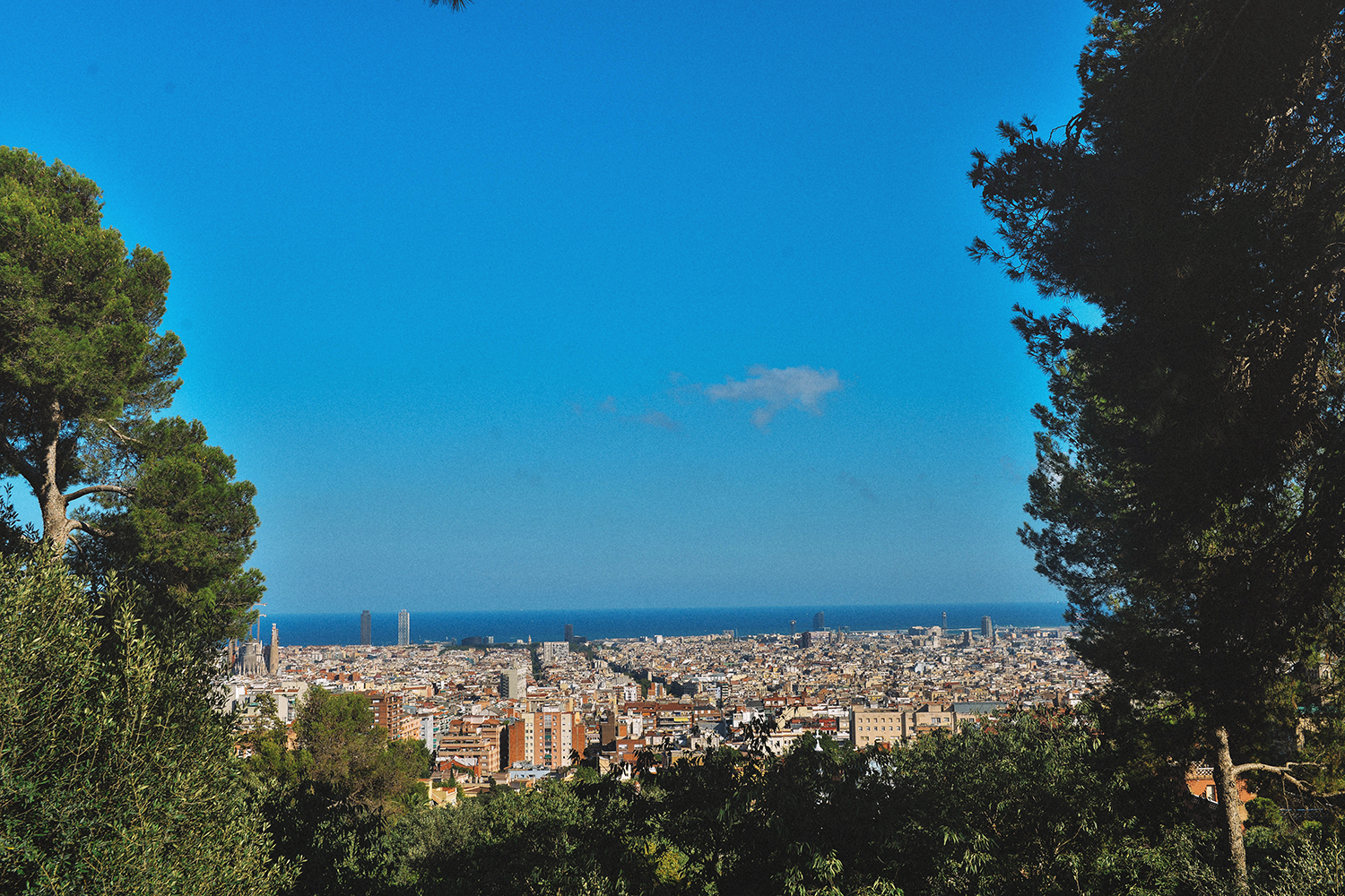 View from Park Güell in Barcelona