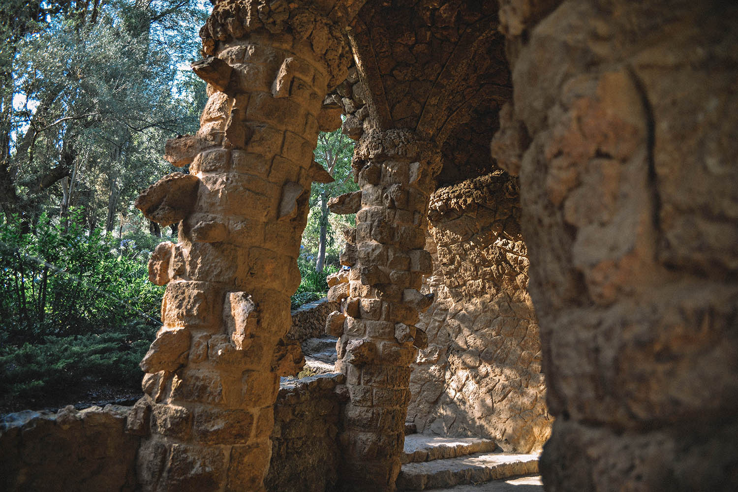 Park Guell in Barcelona, Spain