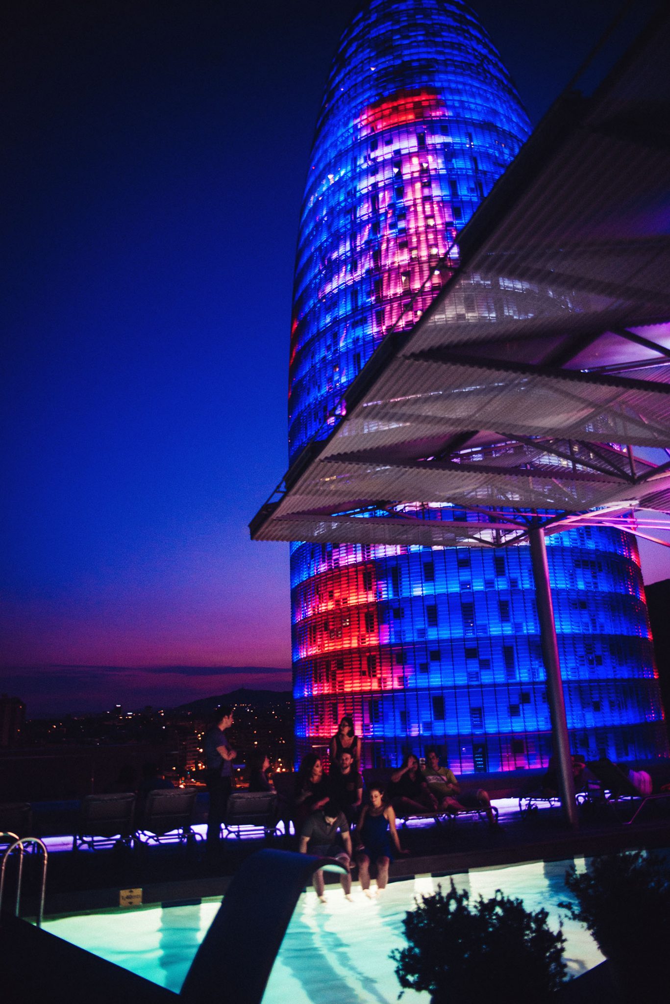 Rooftop pool by The Torre Agbar