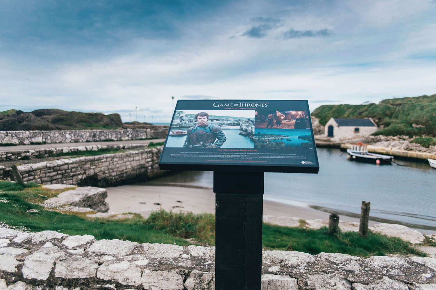 Game of Thrones Location: Ballintoy Harbour (Lordsport) The port of Pyke in the Iron Islands