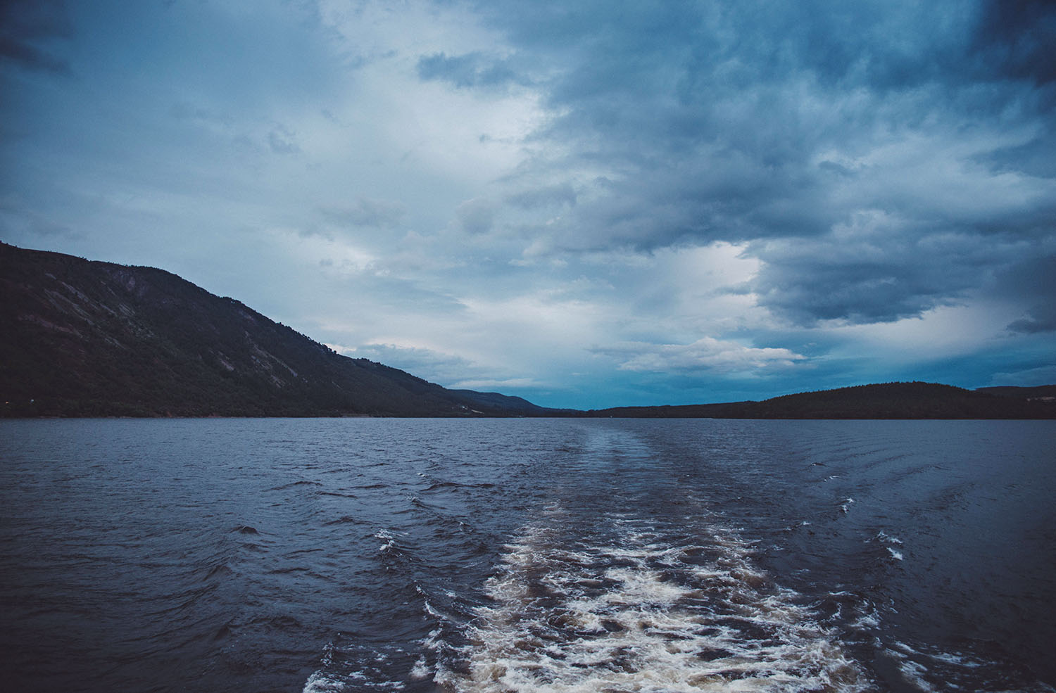 View from a boat of Loch Ness in Scotland