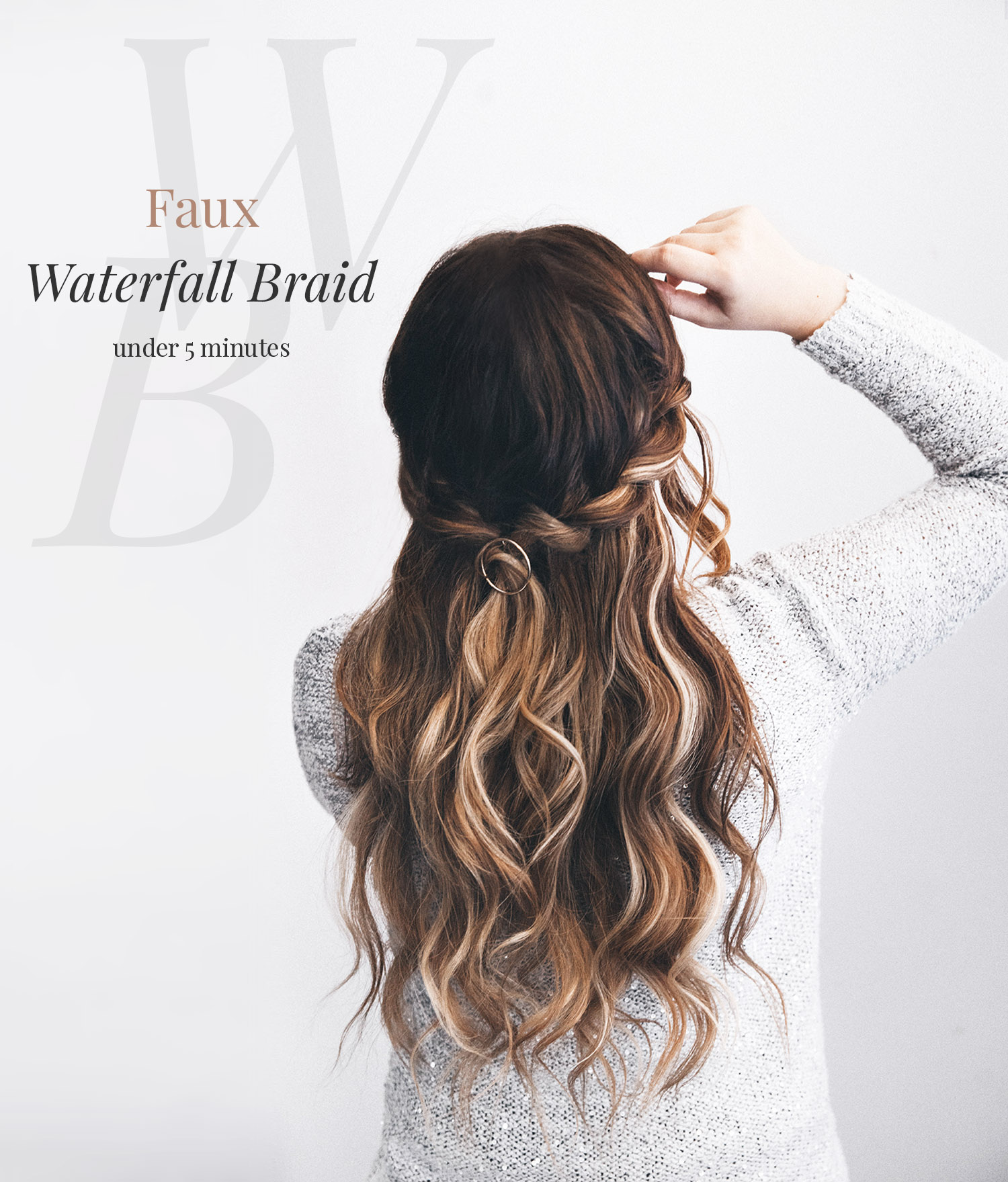 DIY: Faux Waterfall Braid Tutorial