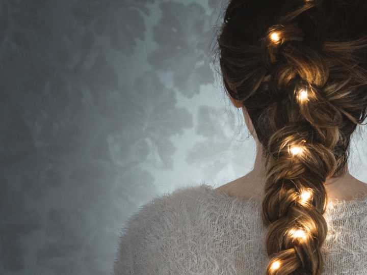 Light String in Braided Hair