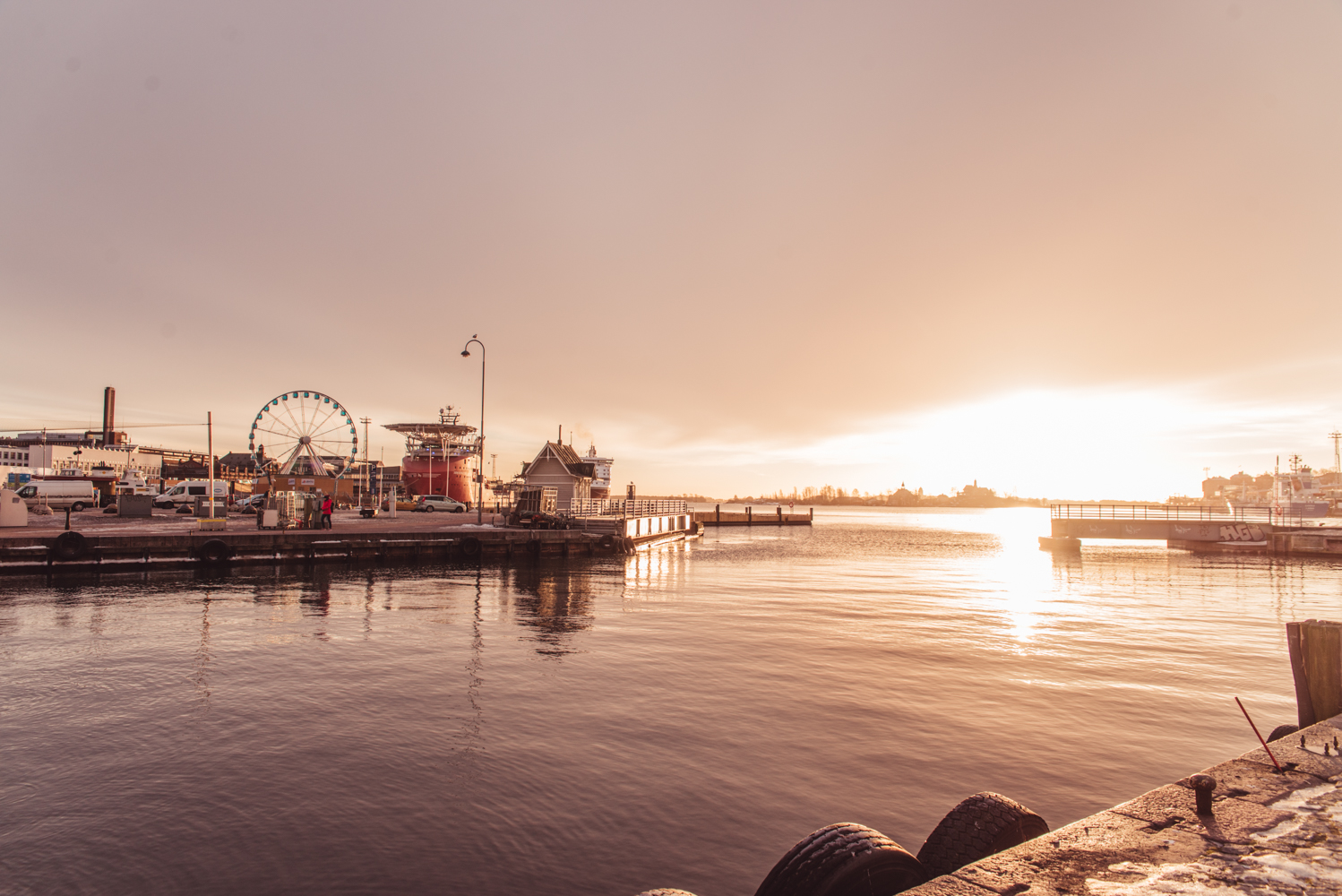 Salutorget, Sunrise in Helsinki, Finland