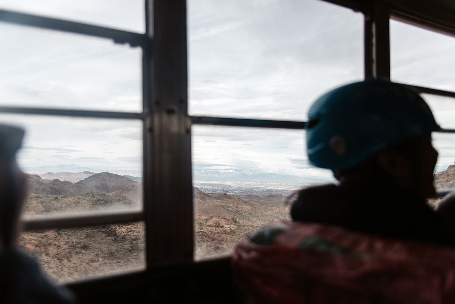 View over the Mojave Desert from Flightlinez bus