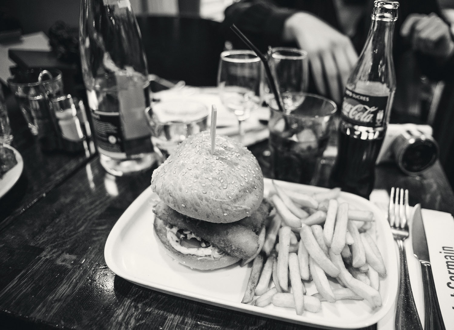 Fish Burger at Le Saint Germain