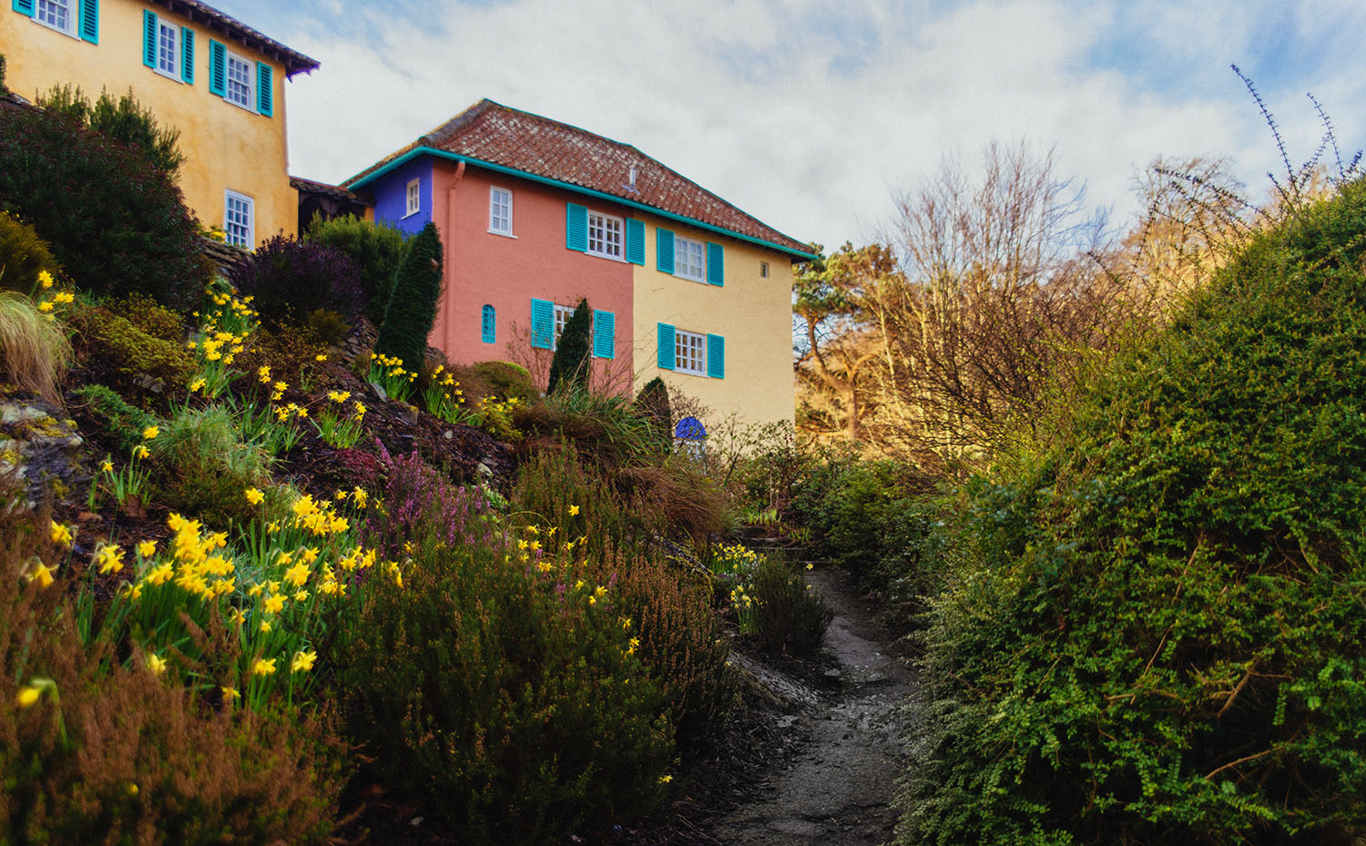 Colorful buildings in Wales