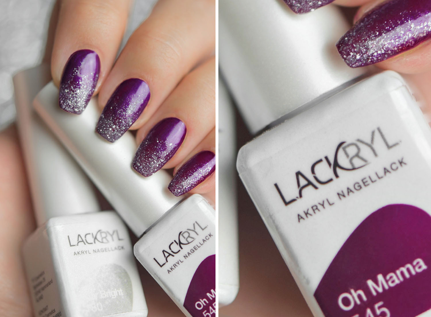 Lackryl Oh Mama Purple Glitter Ombre