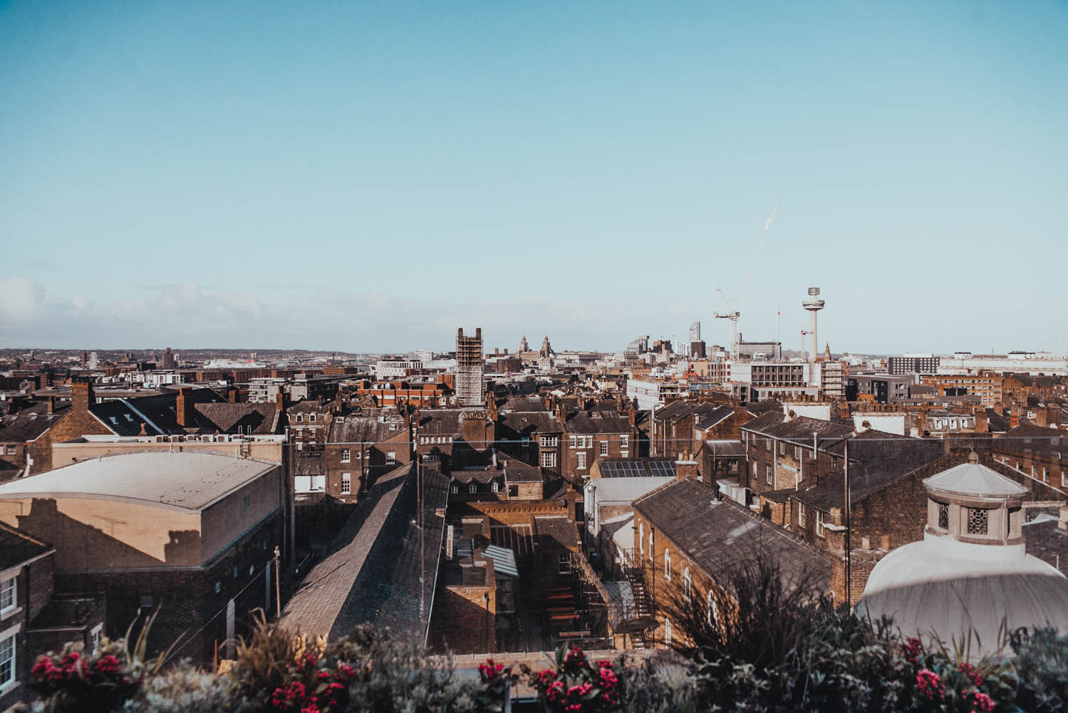 View over Liverpool from Hope Street Hotel in Liverpoo