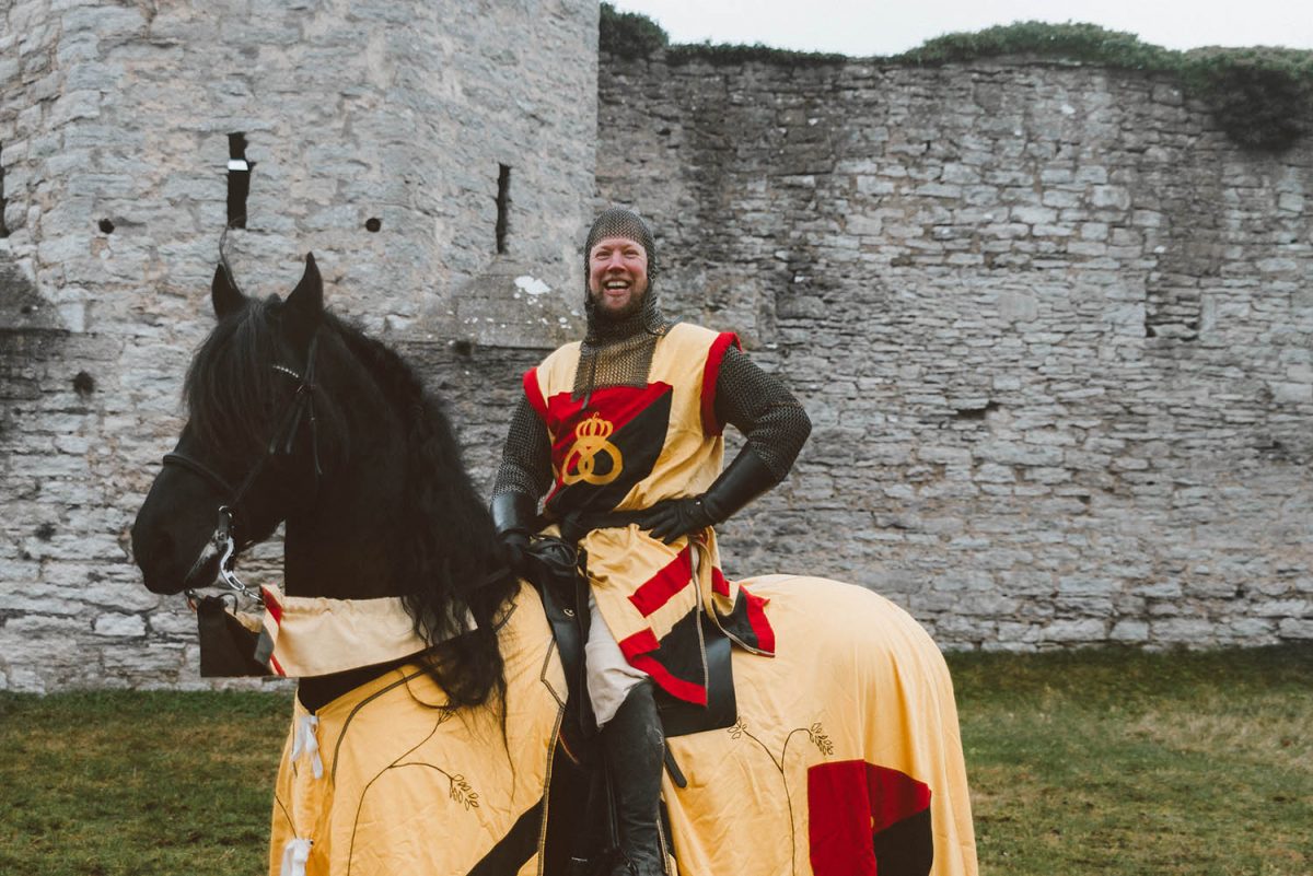 Medieval knight at Tournament in Visby