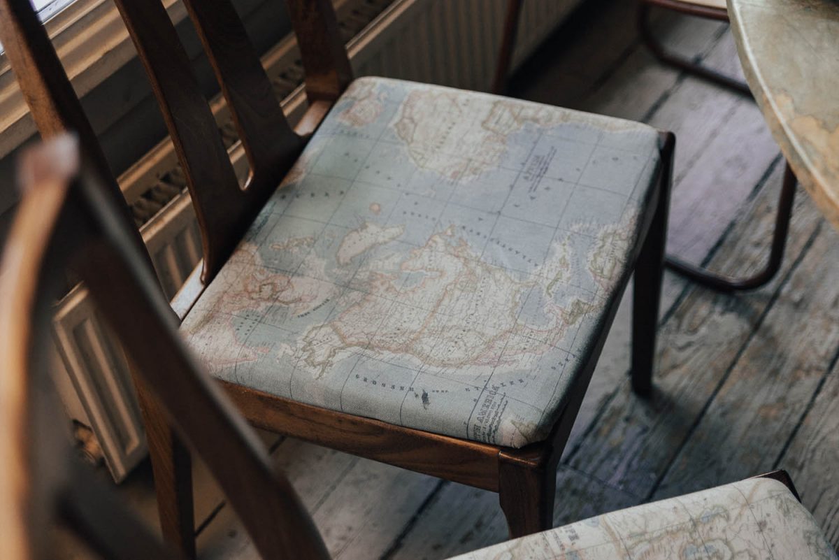 World Map Chairs at Spoon Cafe in Edinburgh