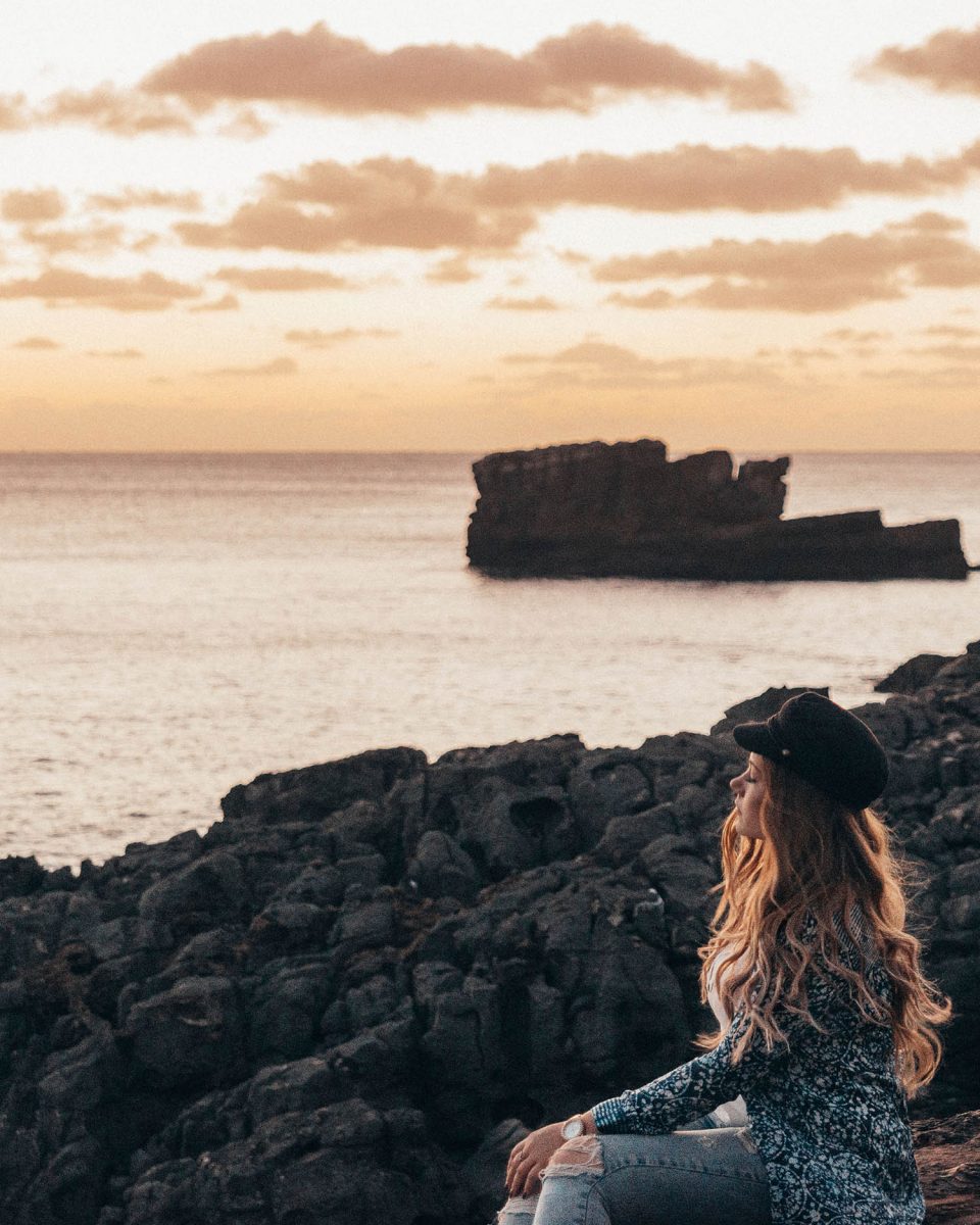 Adaras enjoying the sunset in Cascais, Portugal