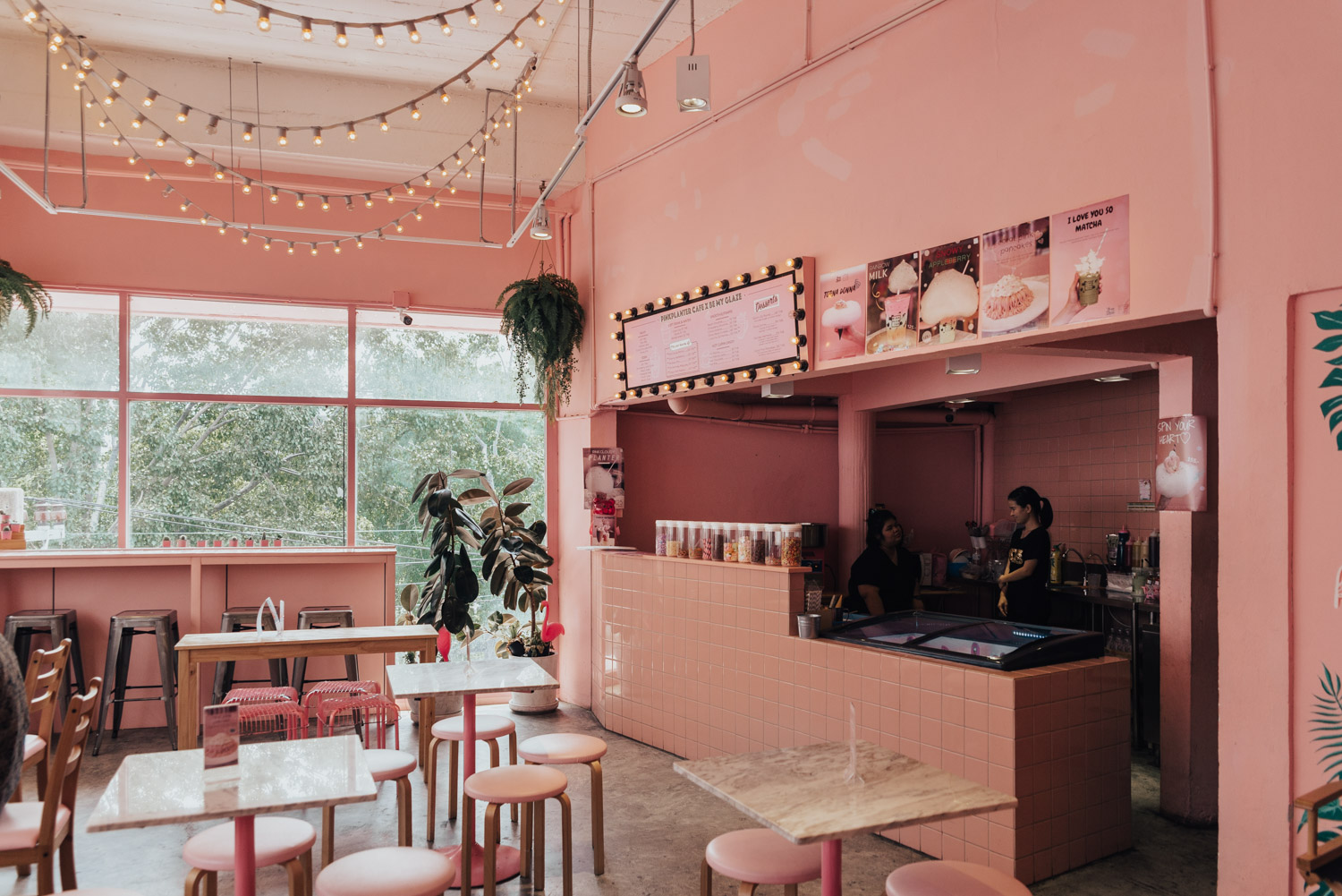 The Cute Pink Planter Cafe, Bangkok Thailand