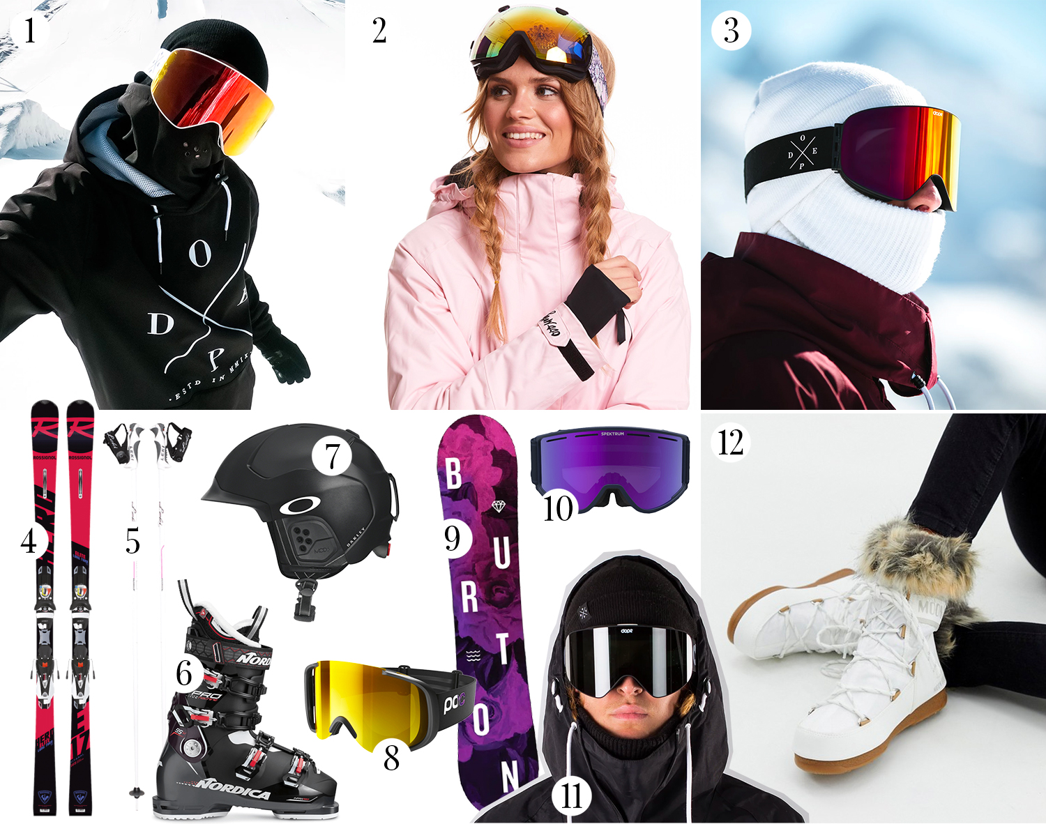 Alpinutrustning - Goggles, slalomskidor, snowboard & pjäxor