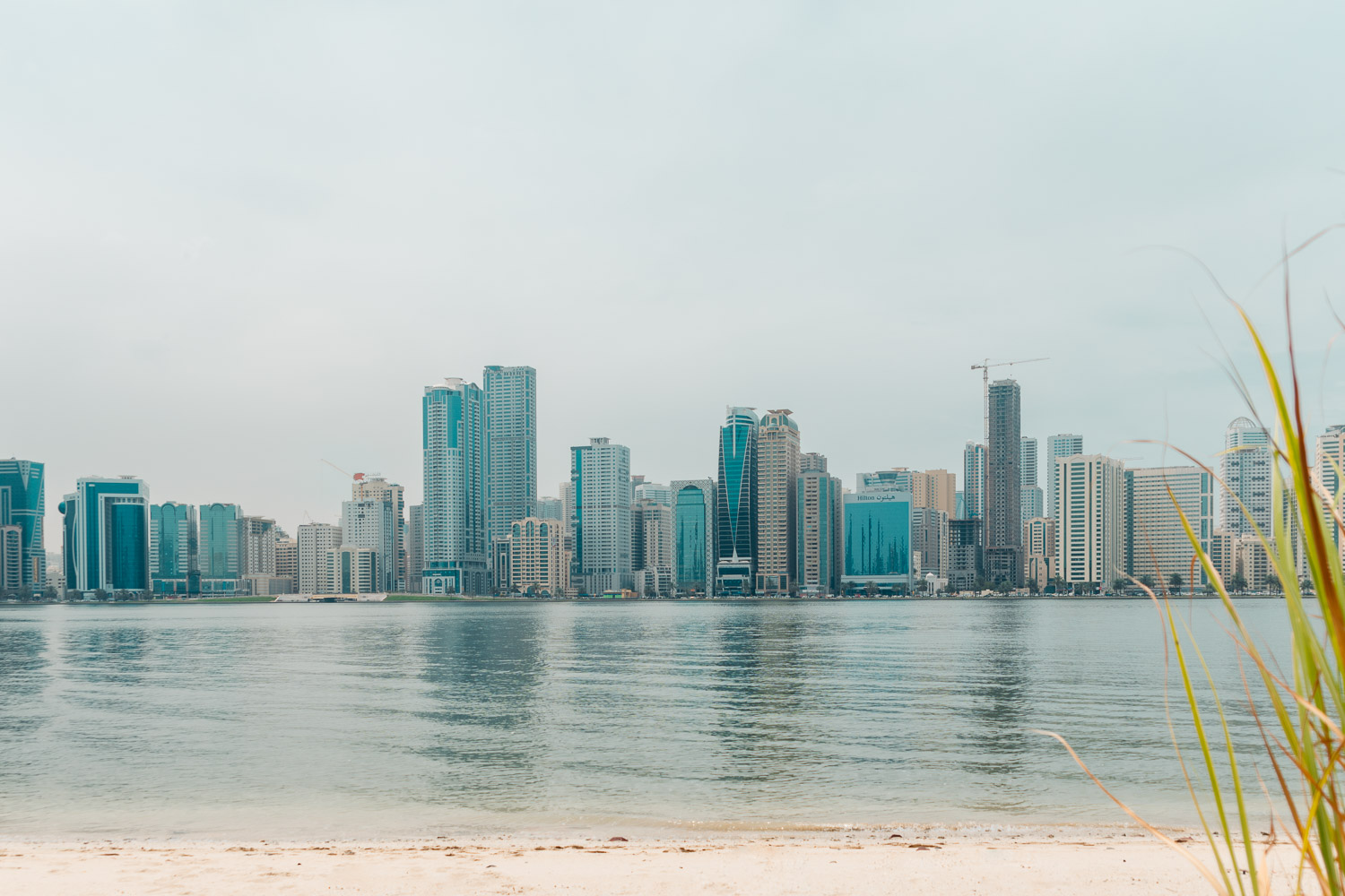 Sharjah's coastline seen from Al Noor Island