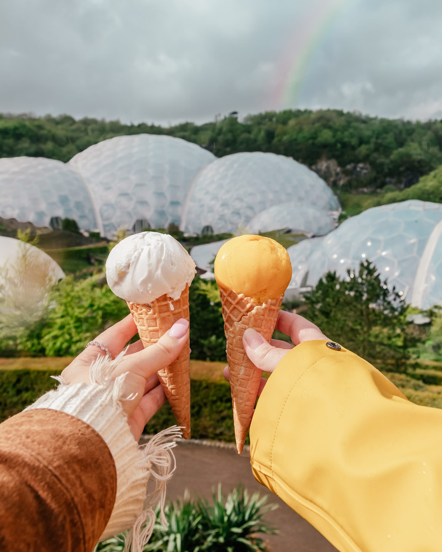 Instagramvänliga glassar i Eden Project i Cornwall, Storbritannien