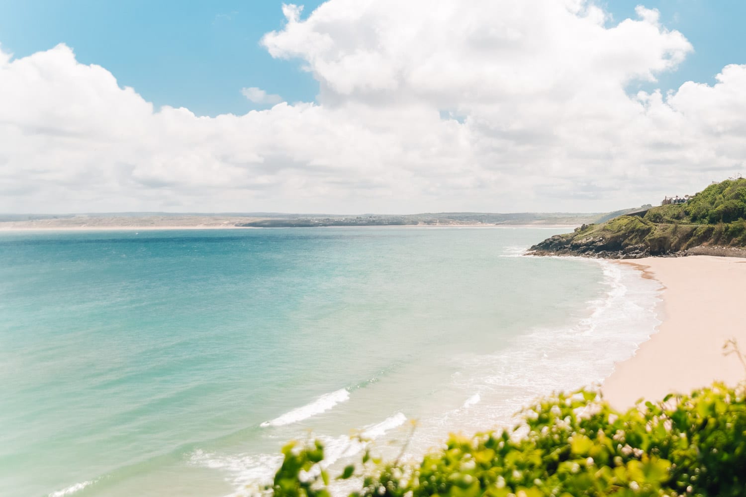 Strand i St Ives, Cornwall, Storbritannien