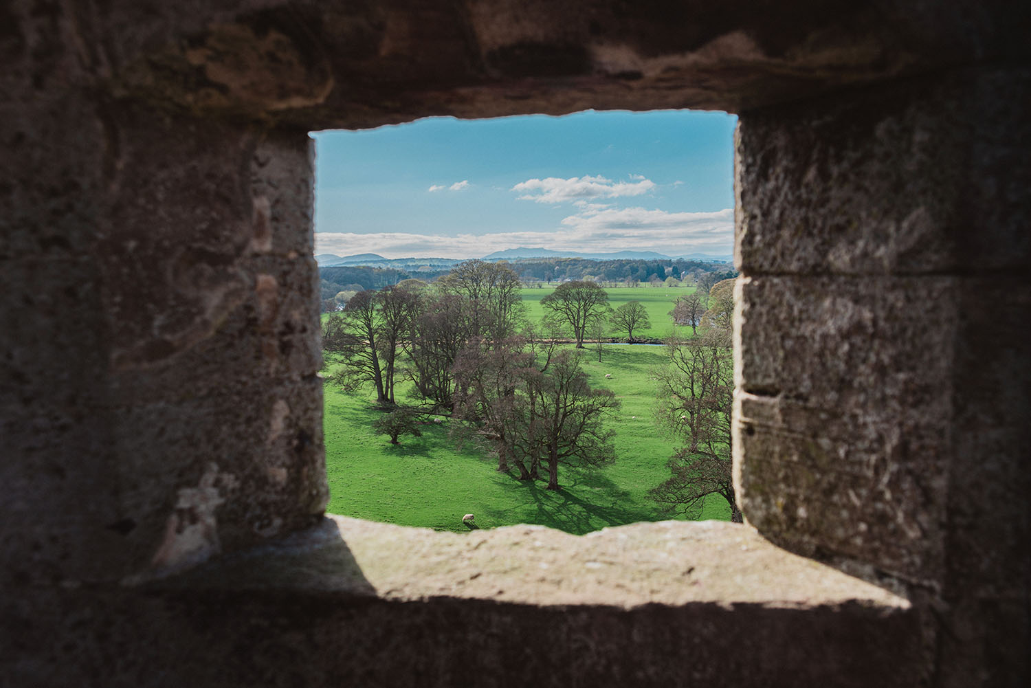 View from Brougham Castle in Cumbria