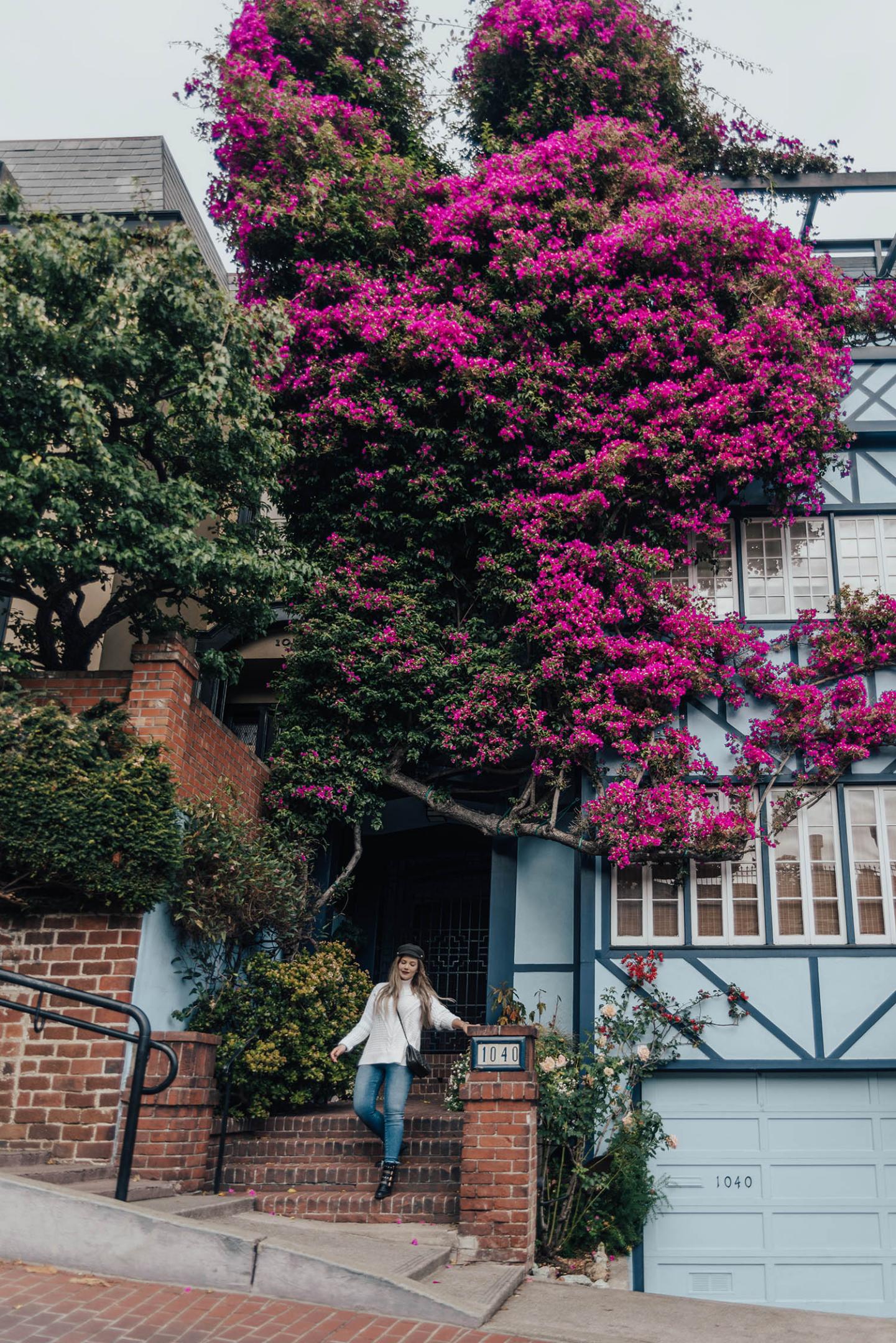 Instagramvänliga platser i San Francisco / Adaras på Lombard Street