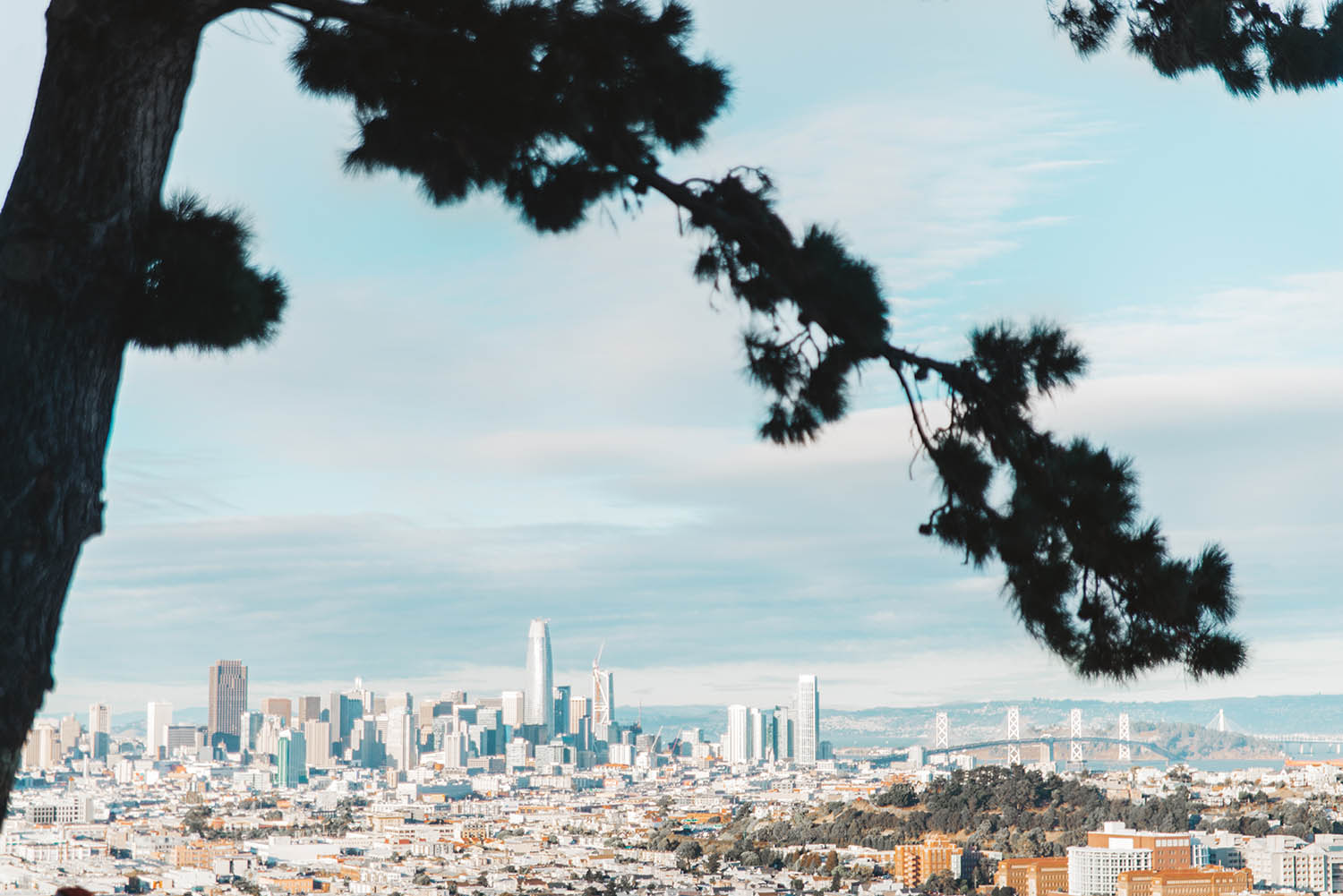 Solnedgång vid Bernal Heights - Instagramvänliga platser i San Francisco