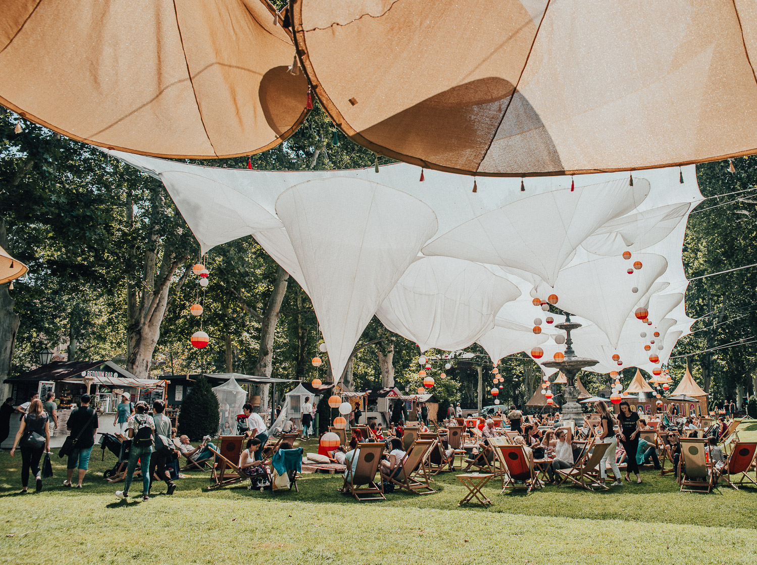 Parken Zrinjevac i Zagreb, Kroatien