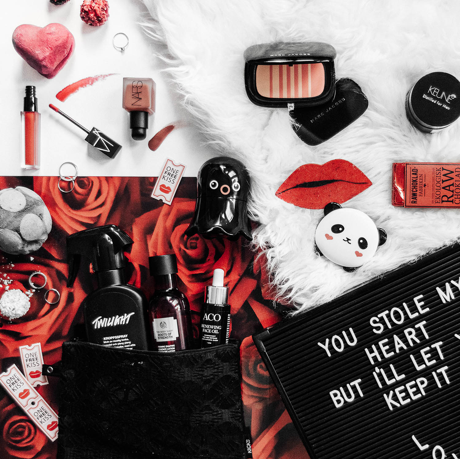 Flatlay: Valentine Gifts for Beauty Lovers (or yourself)