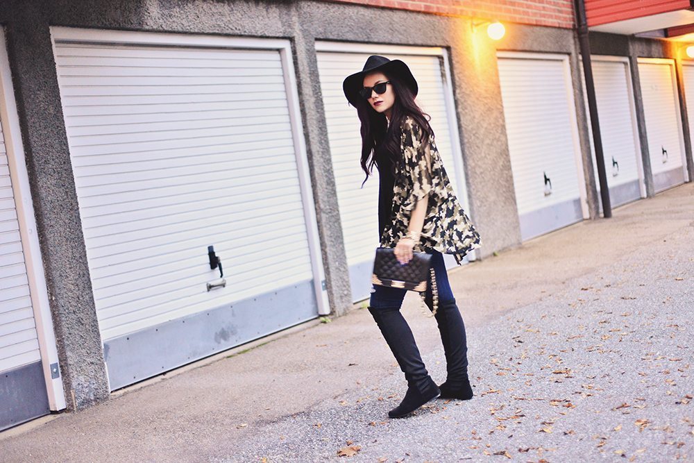 Camo Print Kimono