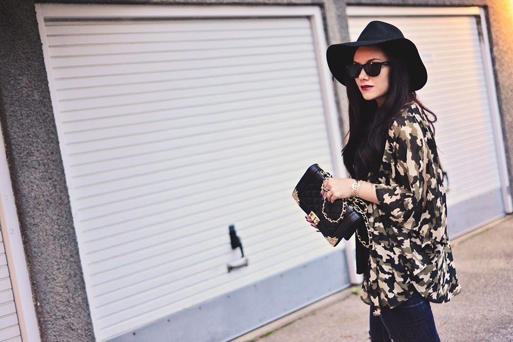 Camo Print Kimono
