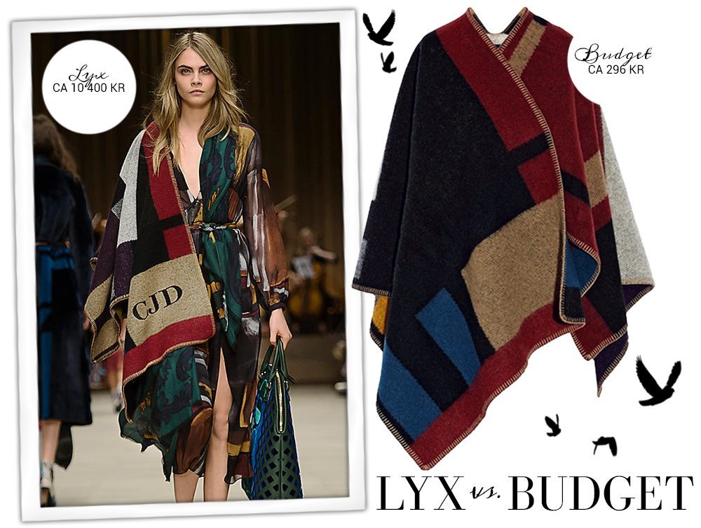 Burberry Color Block Poncho