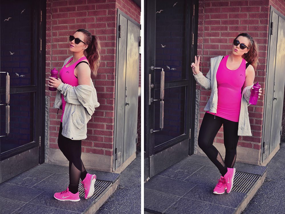 Rosa gymoutfit