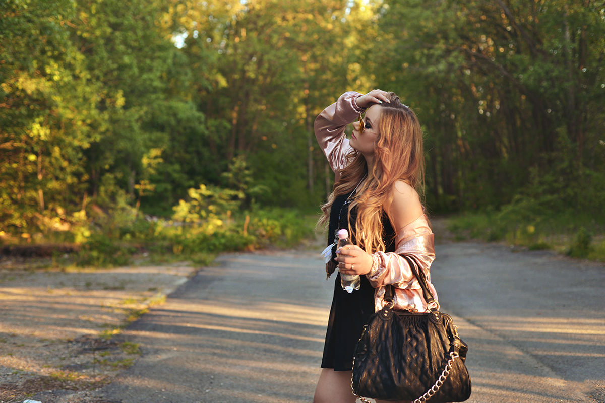 Pink & black summer outfit