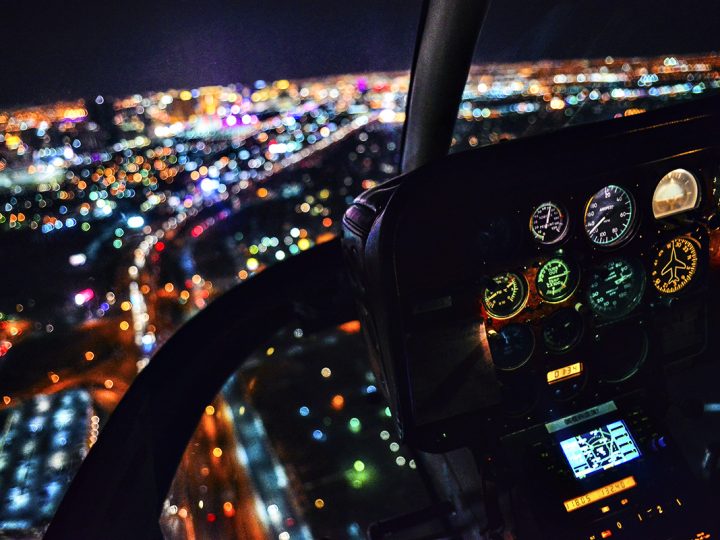 View from Helicopter Night Tour over Las Vegas