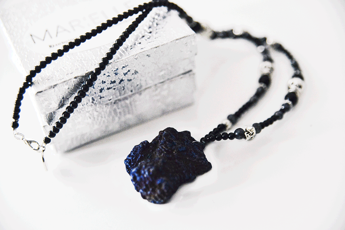 Night sky geode necklace from Marielle Designs