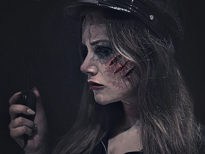 Zombie Cop Halloween Makeup