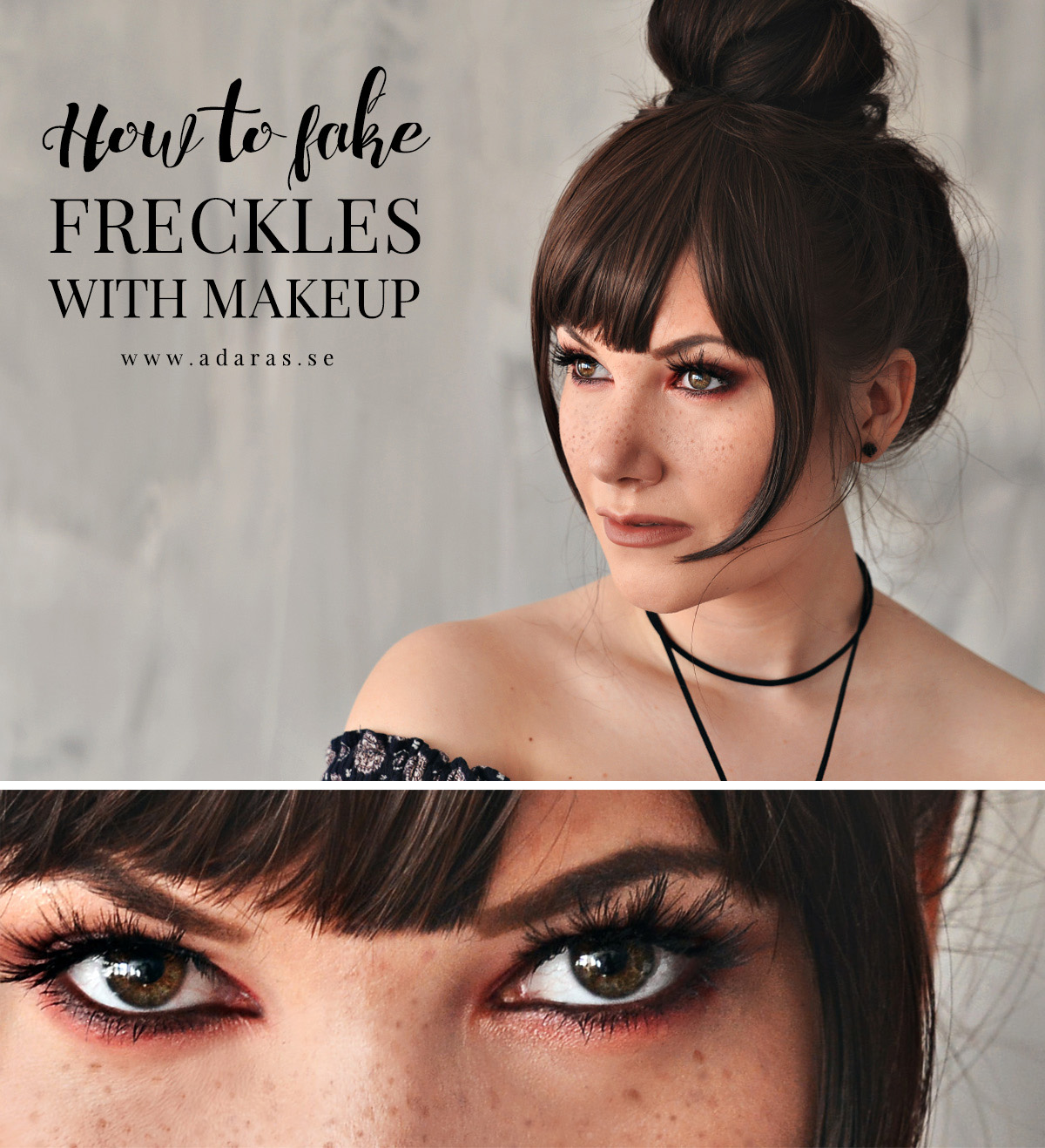 Fuska fram fräknar med makeup - Howto: Freckles with makeup