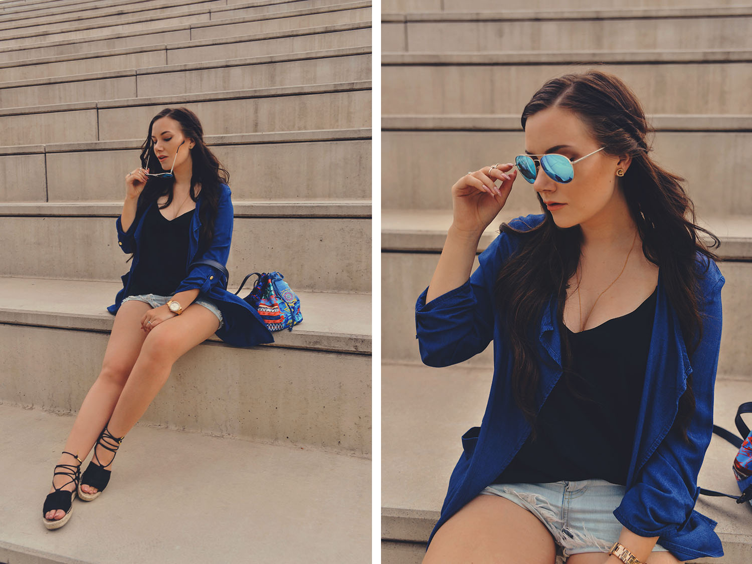 Denim Blue Outfit + Desigual Bag